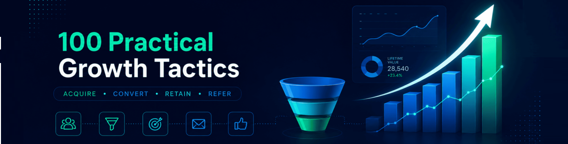 The Growth Hacking Playbook: 500 Tactics for Startups banner