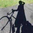 Cycling in a skirt icon